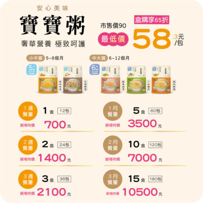 【米大師 Master Mi】安心美味 寶寶粥