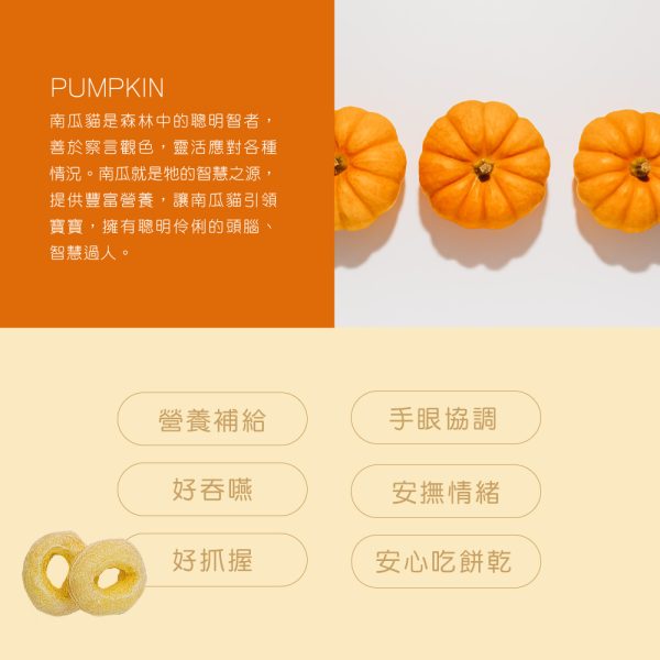 【米大師 Master Mi】有機寶寶蔬菜餅-南瓜貓