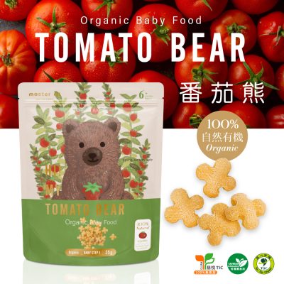 【米大師 Master Mi】有機寶寶蔬菜餅-番茄熊